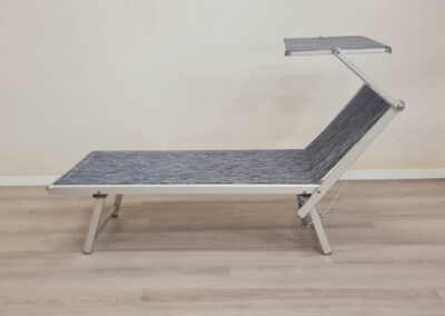 N. 73 BASE Sunbeds, 3-position, Romagna Granite Grey