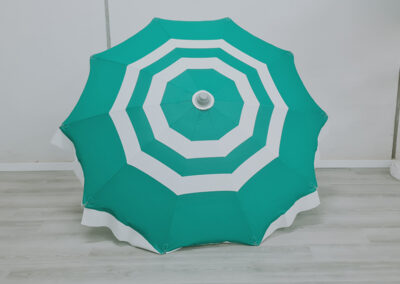 n.9 Parasols Tradizionale green with white stripes